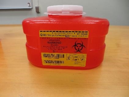 1 gallon red sharps container