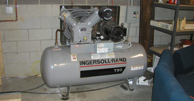 Large gray boiler and pressure vessel
