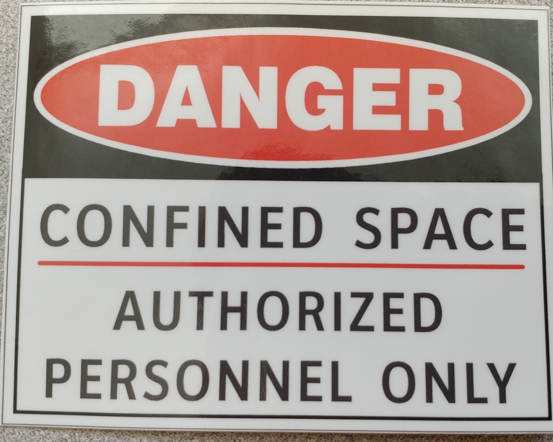 Danger, Confined Space, Authorized Personnel Only sign