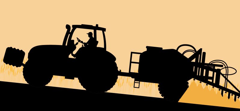 Tractor Tractor driving up a hill