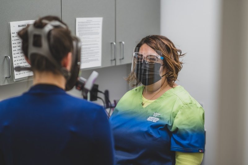 REspirator fitting at the EHS Occupational Health Clinic